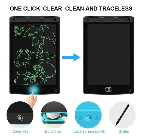 Pizarra Magica Tablet Lcd De Dibujo Niños 8.5 Pulgadas Azul
