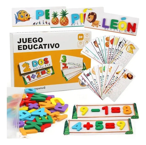 Juego Cartas Educativas Letras Y Numeros Niños Didactico