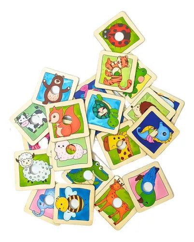 Juego Puzzle Memoria Animales 48pcs