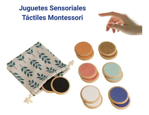 Fichas Sensoriales Texturas Madera Montessori Con Bolsa