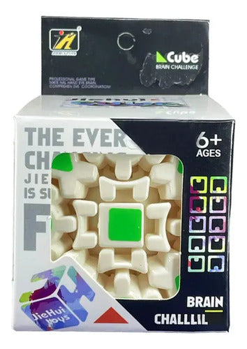Juguetes Anti Estres Cubo Rubik 3x3 Engranajes Rompecabezas Blanco