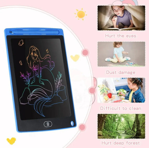 Pizarra Magica Tablet Lcd De Dibujo Niños 8.5 Pulgadas Azul