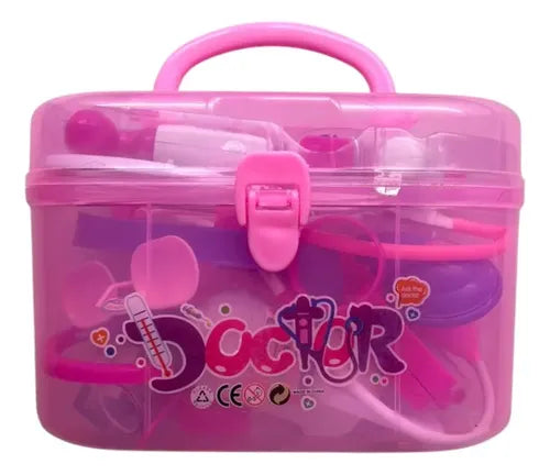 Set Juego Maletin Doctor Medico Niños Roles Accesorios Rosa