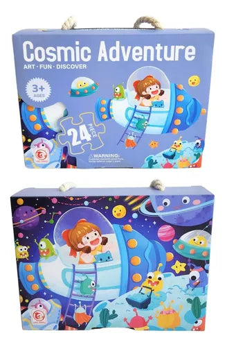 Rompecabezas Puzzle 24pcs Aventura Cósmica Didactico Niños