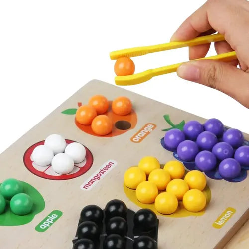 Tablero Clasificación Colores Y Frutas Juguete Montessori Caqui