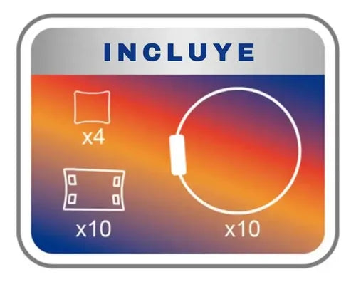 Set 10 Aros Neón De Agilidad Para Niños Azul