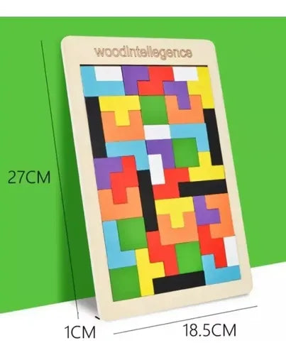 Puzzle Tangram Rompecabezas De Madera Educativo 40pcs