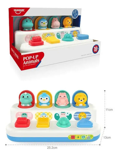 Juguete Interactivo Pop-up Animales Educativo Sensorial Bebe