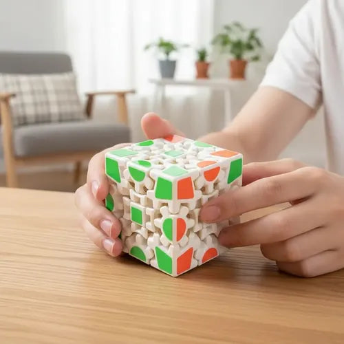 Juguetes Anti Estres Cubo Rubik 3x3 Engranajes Rompecabezas Blanco