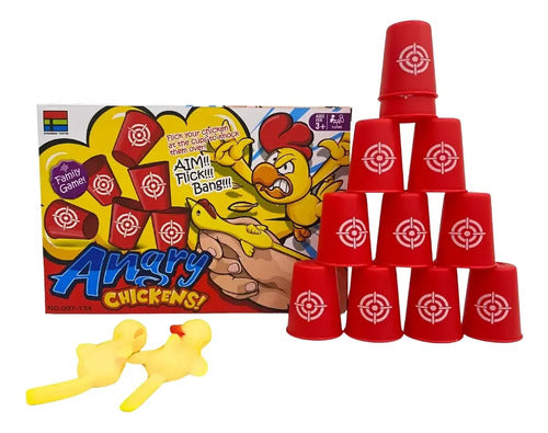 Juego De Mesa Angry Chickens Pollos Voladores Tiro Al Blanco