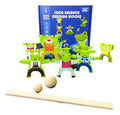 Bloques De Madera Equilibrio Montessori Ranas Niños Azul