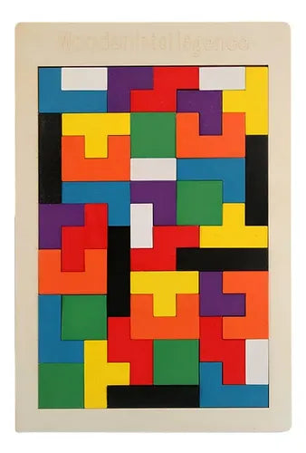 Puzzle Tangram Rompecabezas De Madera Educativo  40pcs