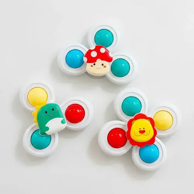 Set 3 Juguete Spinner Giratorio Con Ventosa  Bebe Ducha Auto