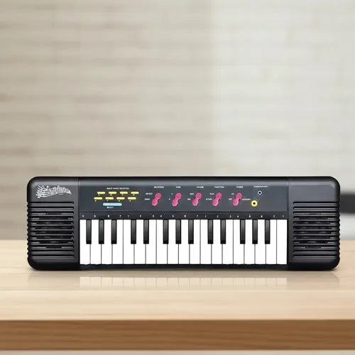 Teclado Musical Para Niños Juguete Con Micrófono | 32 Teclas Negro
