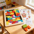 Puzzle Tangram Rompecabezas De Madera Educativo  40pcs