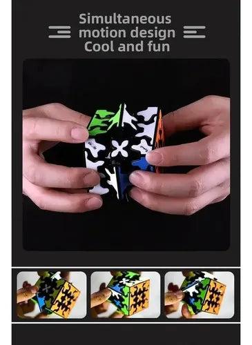 Juguetes Anti Estres Cubo Rubik 3x3 Engranajes  Rompecabezas Blanco