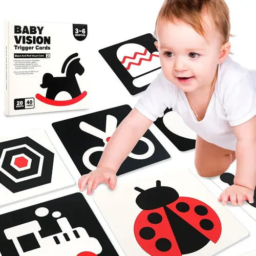 Set De Tarjetas De Estimulación Visual | Bebes Sensorial-