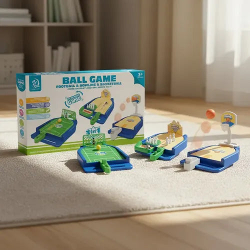 Juego De Mesa Ball Game 3 En 1 Futbol Basketball Bowling