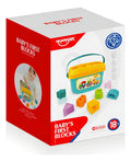 Juego Balde Bloques De Encaje Bebé Color Celeste Huanger Celeste