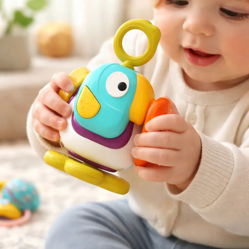 Cubo Sensorial Pajarito Busy Didáctico Para Bebés Y Niños Blanco Pájaro