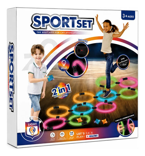 Set 10 Aros Neón De Agilidad Para Niños Azul