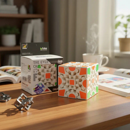 Juguetes Anti Estres Cubo Rubik 3x3 Engranajes  Rompecabezas Blanco