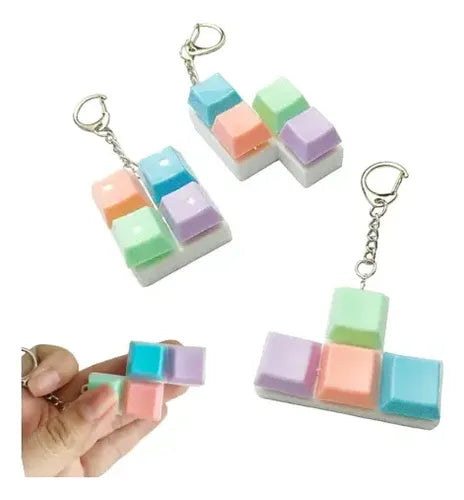 Teclado Boton Click Fidget Antiestres Llavero Sensorial Surtido