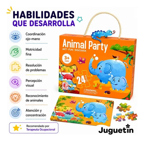 Rompecabezas Puzzle24pcs Didáctico Educativo Animales Bosque