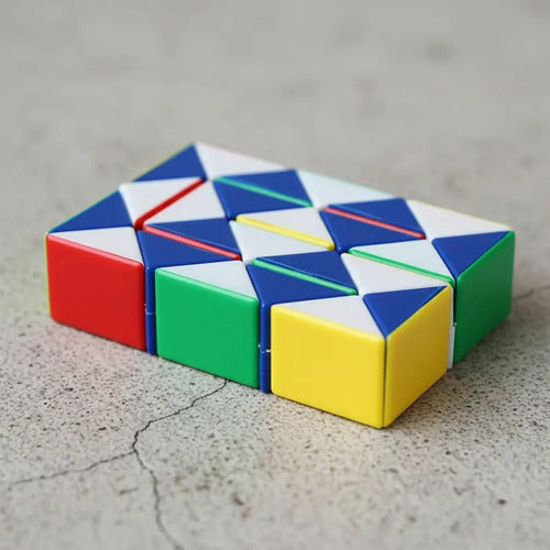 Juguete Anti Estres Cubo Fidget Tipo Serpiente |  Destreza Azul