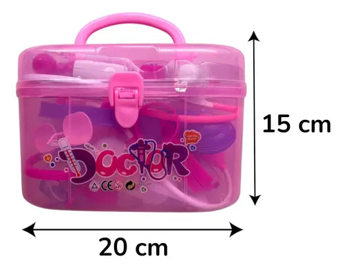 Set Juego Maletin Doctor Medico Niños Roles Accesorios Rosa