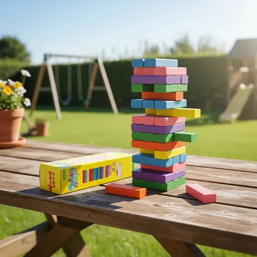 Juego Madera 50 Piezas Bloques Dados Educativo Yenga Jenga 50 Jenga