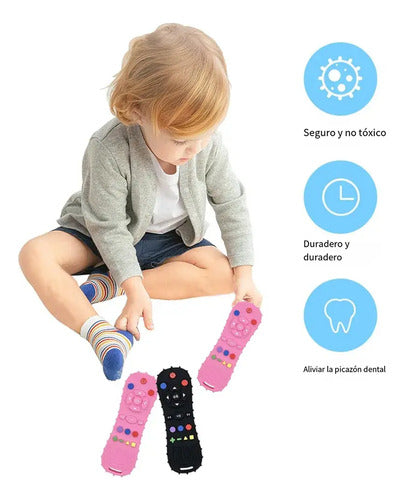 Mordedor Bebé Sensorial Silicona Control Remoto Libre Bpa