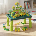 Juego Bloques Dinosaurio 80pzs + Mesa  Creativo Y Educativo 80 Dinosaurio
