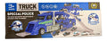 Juguete Truck Policial Mas 3 Autos Niños Truck Policial Azul