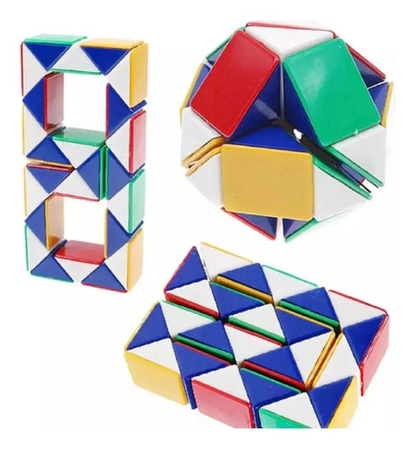 Juguete Anti Estres Cubo Fidget Tipo Serpiente |  Destreza Azul