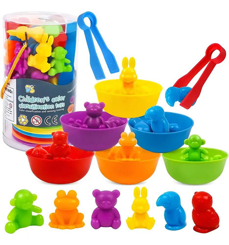 Juguete Educativo Clasificación De Colores Conteo Animales Todos