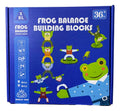 Bloques De Madera Equilibrio Montessori Ranas Niños Azul