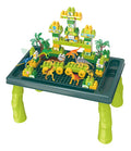 Juego Bloques Dinosaurio 80pzs + Mesa  Creativo Y Educativo 80 Dinosaurio