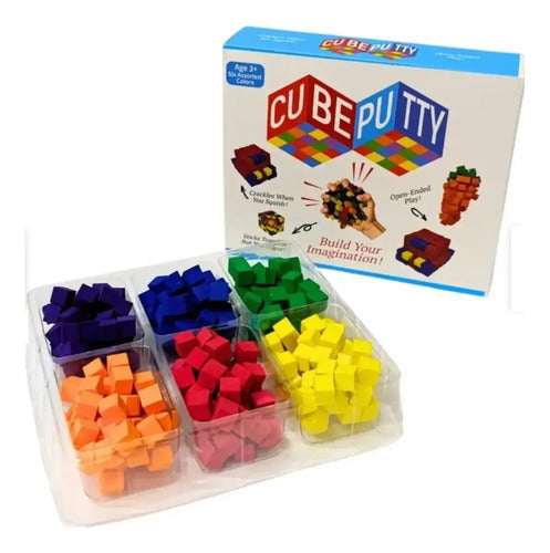 Juego De Construcción Cube Putty Bloques Sensoriales Viscoso 6 Cubos