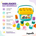 Juego Balde Bloques De Encaje Bebé Color Celeste Huanger Celeste