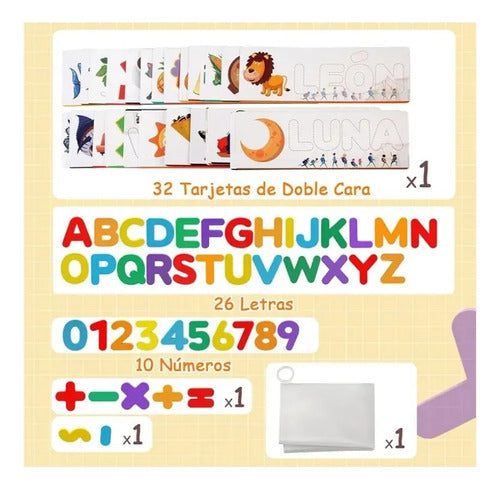 Juego Cartas Educativas Letras Y Numeros Niños Didactico