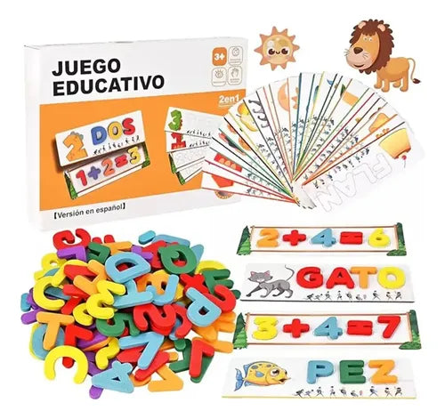 Juego Cartas Educativas Letras Y Numeros Niños Didactico