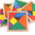Puzzle Tangram Rompecabezas De Madera Educativo 15x15cm