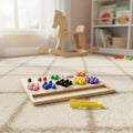 Tablero Clasificación Colores Y Frutas Juguete Montessori Caqui