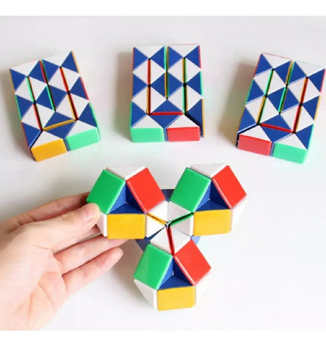 Juguete Anti Estres Cubo Fidget Tipo Serpiente |  Destreza Azul