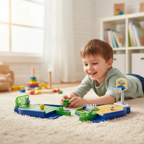 Juego De Mesa Ball Game 3 En 1 Futbol Basketball Bowling