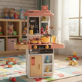 Cocina Juguete Luces Sonidos 43 Accesorios Niños 68 Cm Rosa