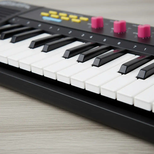 Teclado Musical Para Niños Juguete Con Micrófono | 32 Teclas Negro