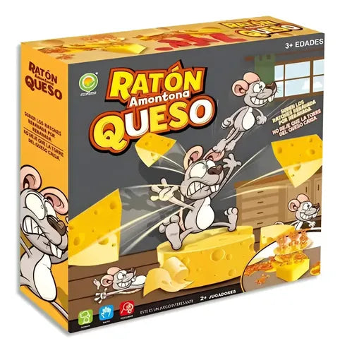Juego De Mesa Ratón Amontona Queso Niños Juguete Equilibrio