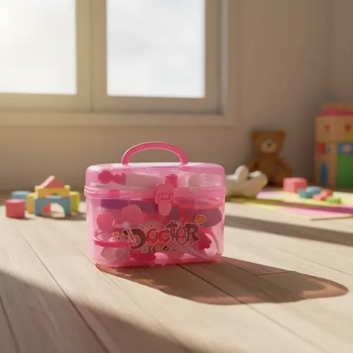 Set Juego Maletin Doctor Medico Niños Roles Accesorios Rosa